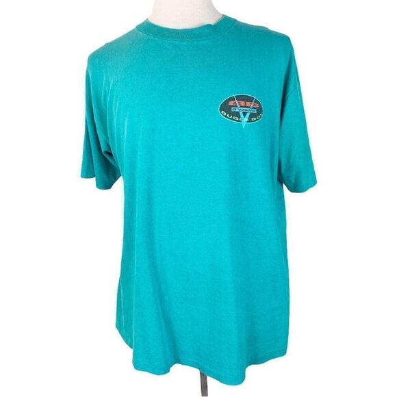 Vintage Bugle Boy T-Shirt Large B Visual Blue - Picture 3 of 7